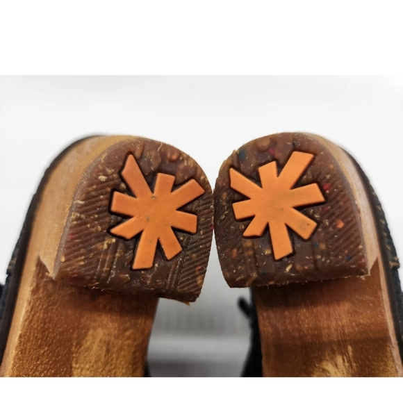 Art Amsterdam Black Leather Women Size 39 Clog Shootie Reptile Textured - Picture 13 of 15